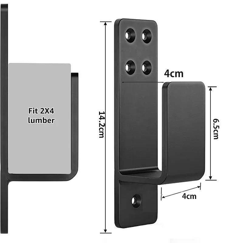 Door Barricade Brackets 10 Pack Drop Open Bar Holder for Home Security 2x4 Bar Brackets Prevent Unauthorized Entry Black/White