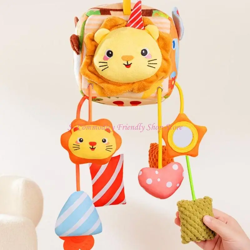 85AE Multiuse Infant Stroller Wind Developmental Toy With Soothing Sounds Hanging Decors Rattle Toy For Newborns Crib