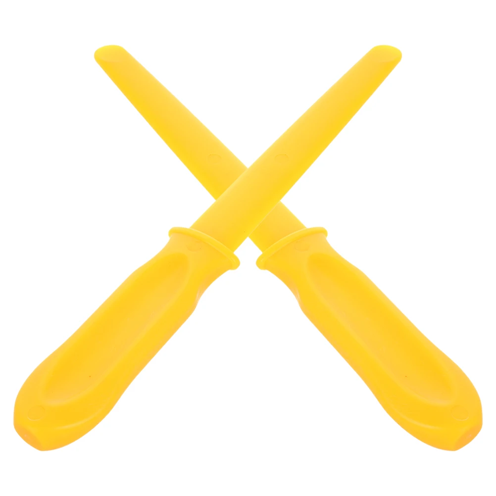 

2pcs Weight Scraper Plastic Pry Bar Tire Balancing Tool Kit Yellow Car Repair Wheel Removal Efficient Durability Tire Valve