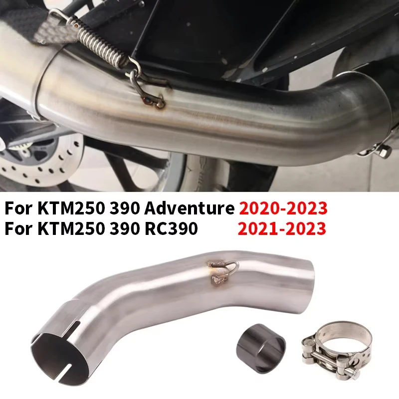 

For DUKE 125 250 390 Adventure RC390 2020 - 2023 Motorcycle Exhaust System Modified Muffler Moto 51mm Front Middle Link Pipe
