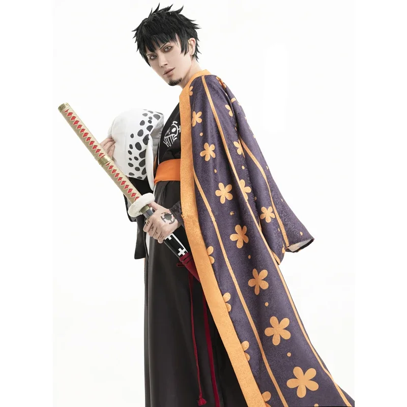 Anime Wano Country Law  Kimono Cosplay Costume