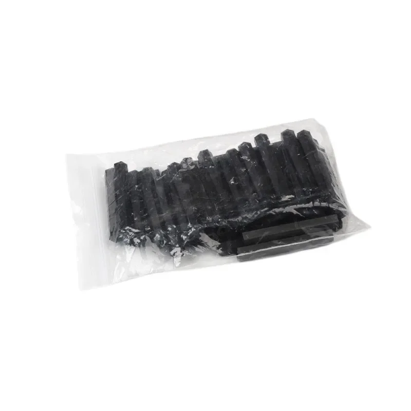 50PCS Black M3 Hex Nylon Standoff Spacer Column 20/25/30/35/40mm Flat Head Double Pass Nylon Plastic Spacing Screws