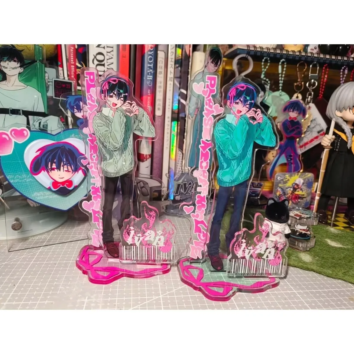 

Сяохуншу «Сцена неправильной формы» иван с тремя вставками, настольная акриловая декоративная вывеска-вывеска «сделай сам», подарок для фестиваля Qixi