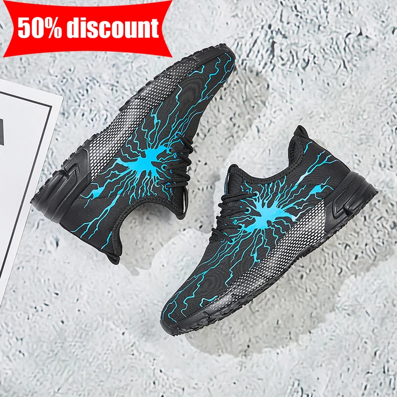 Modern Men's Breathable Mesh Running & Tennis Shoes, Lightweight Non-Slip, Spring 2026_voghion.com