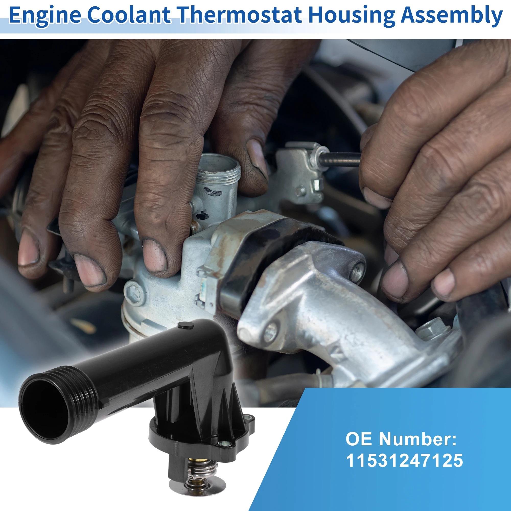 

X Autohaux Корпус термостата охлаждающей жидкости двигателя в сборе No 11531247125 для BMW 3 серии E36