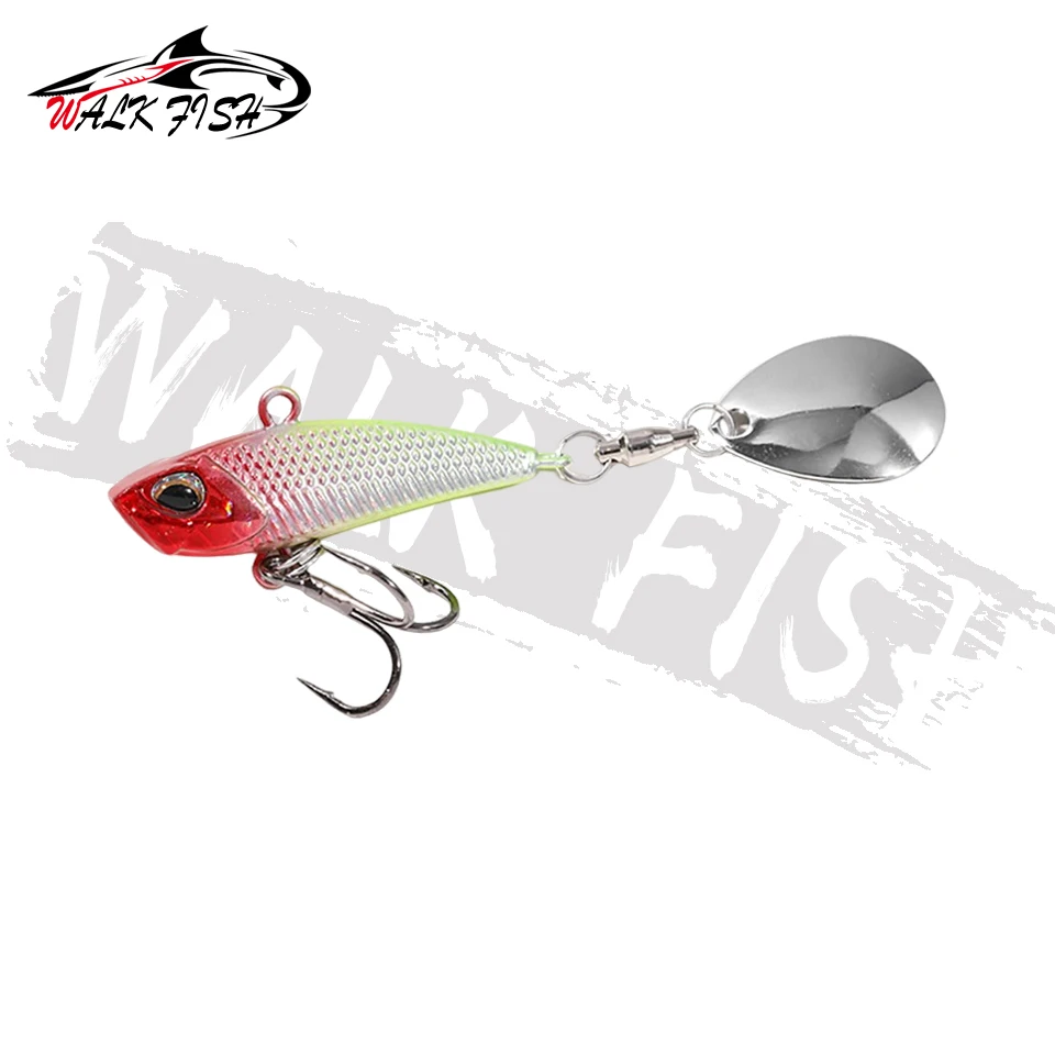 WALK FISH Metall VIB Spinner Köder 7g 11g 15g 21g Vibration Angeln Köder Rotierenden Schwanz pailletten Japan Wobbler Trolling Köder Pesca