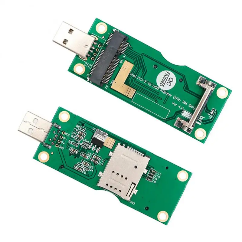 Adaptor PCI-E Mini ke USB dengan Slot kartu SIM 8Pin untuk modul WWAN/LTE
