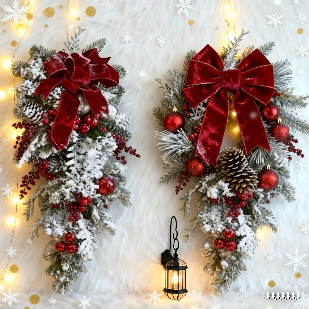 Latest 2025 Christmas Upside-Down Tree Decoration, Door Hanging Ornament, Outdoor Garden Decoration, Christmas Decoration