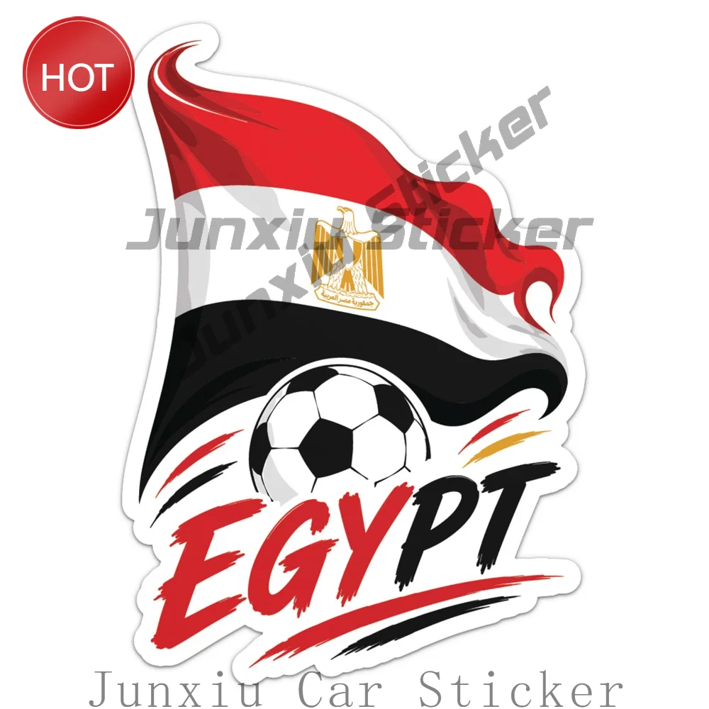 Car Accessories Egypt - สติกเกอร์ไวนิลลายธงอียิปต์สำหรับรถฟุตบอล ดีไซน์สะดุดตา สำหรับติดกระจกหน้าต่างและกันชนรถยนต์ สติกเกอร์ตกแต่งรถยนต์ อุปกรณ์เสริมรถยนต์