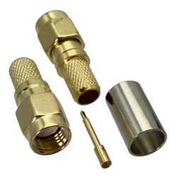 10pcs Spina maschio SMA a crimpare connettore RF per RG-8X LMR240 RG8X Cavo