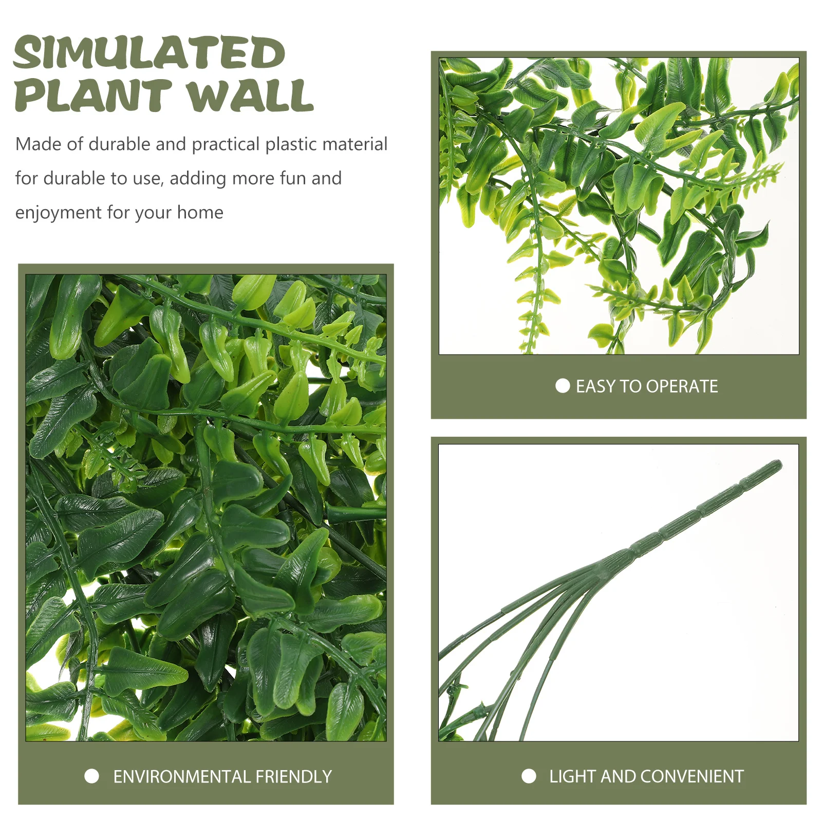 

Fake Hanging Plant Artificial Green Faux Plastic Wall Decoration for Home Living Room Bedroom Balcony Garden Office