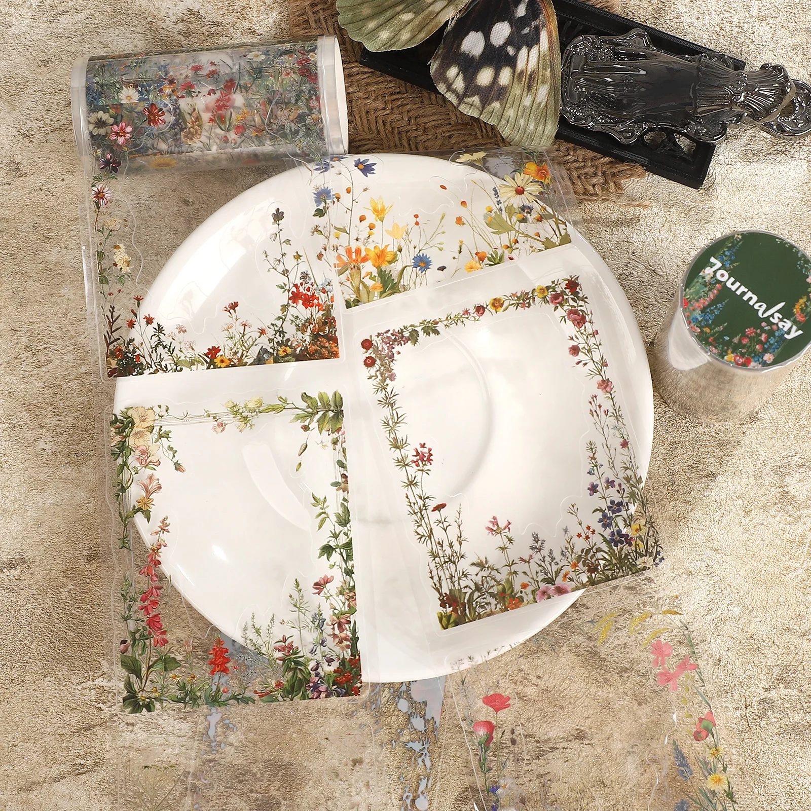 fita-pet-vintage-com-borda-de-flores-e-plantas-80mm-200cm-material-criativo-para-diario-colagem-scrapbooking-papelaria