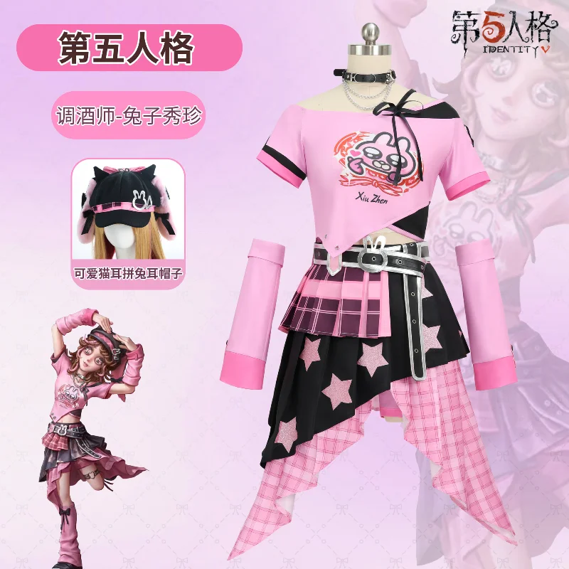 

Siamese Identity Fifth Lip Bartender Rabbit Cosplay Full Set Costume Game Xiuzhen Same Coswear - Complete Outfit for Cosplay Eve
