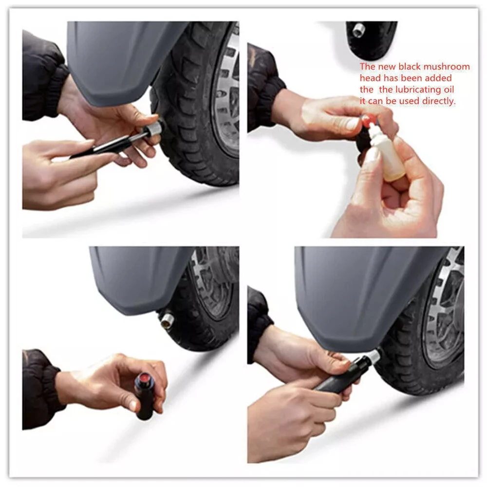 17PCS Outer Tire Puncture Repair Kit Mushroom Plug Tool Motorcycle Scooter Bike Car Motorcycle Tire Repair Plug Tool