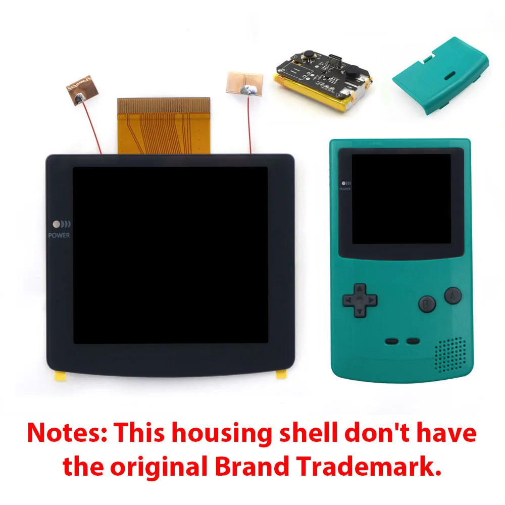 HISPEEDIDO GBC 2.8 Inch Laminated IPS Screen Kit with USB‑C Rechargeable Battery & Desaturation Function for Game Boy Color