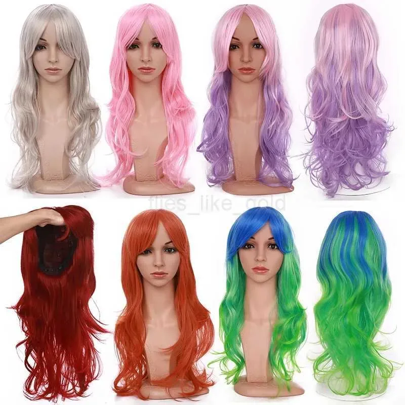 

Benehair loose wave wig Halloween role-playing party female bangs 23 inches long curly hair synthetic wig 28 colors W 240808