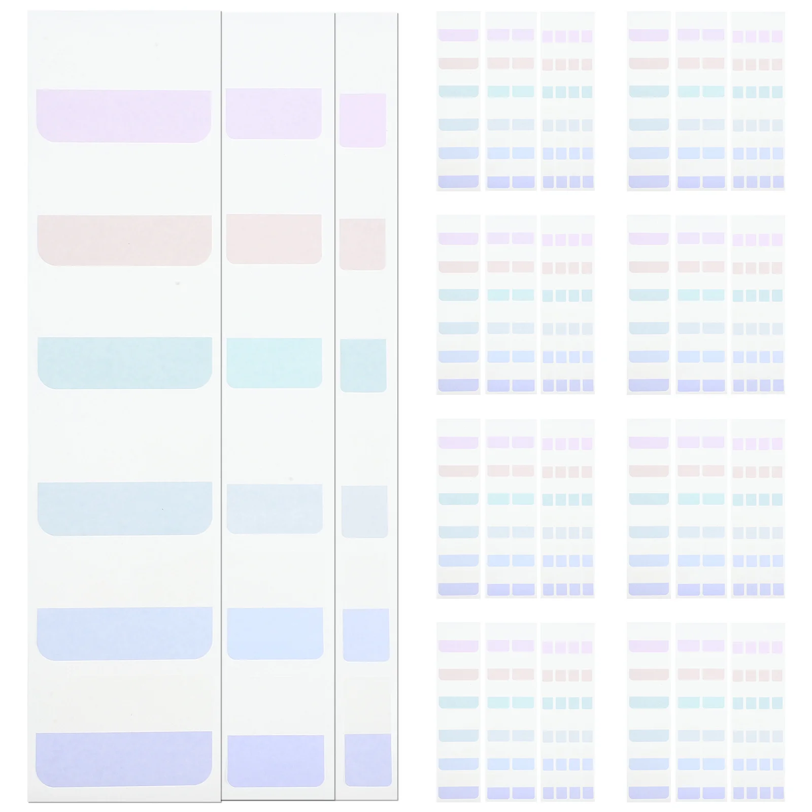 

420Pcs Adhesive Reading Markers Colored Sticky Tabs Lightweight Portable Study Page Markers Highlight Strips Notes Stickers