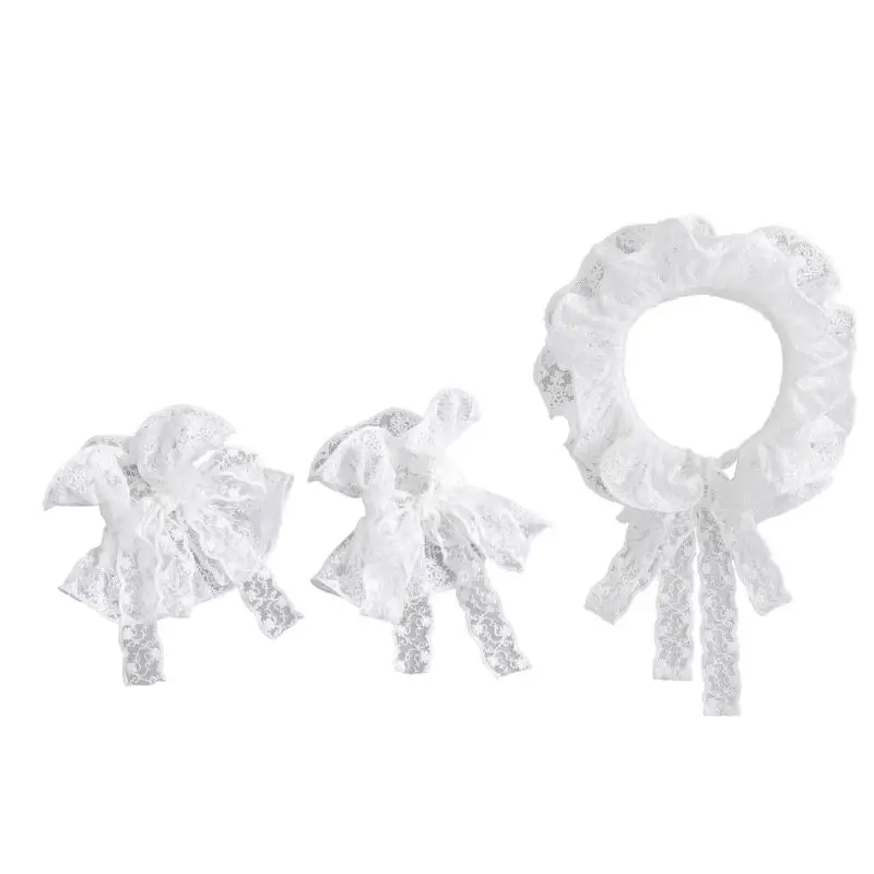 652F مجموعة أنيقة من الدانتيل بأكمام للذراع وياقة قابلة للفصل إكسسوارات أزياء نسائية