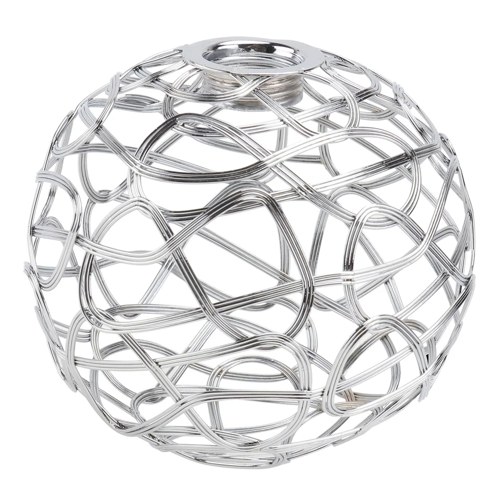 Metal Cage Lamp Shade Rattan Lamp Shade Decorative Globe Lamp Shade Clip On Chandelier Light Covers Ceiling Pendant Light