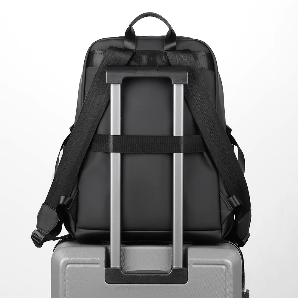 The new backpack men's high-value dirt-resistant and large-capacity business trip computer backpack can be placed on the tie ro