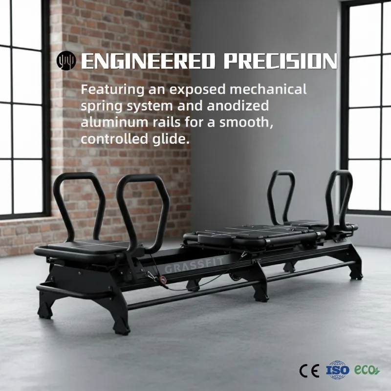 2026 Professional Mega Former Classical Black Gym Adjustable Aluminium Core Bed Megaformer,Miniformer Reformers