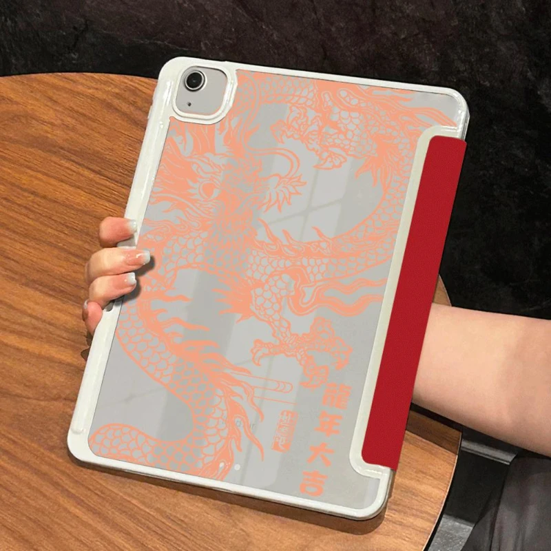 Inteligentne etui PU do iPada Air 6 Etui IPad 10. generacji Air 5. 4. 10.9 Pro 11 2. 3. 4. IPad 10.2 7. 9. 8. Wykwintna farba smoka — zdjęcie produktu 3