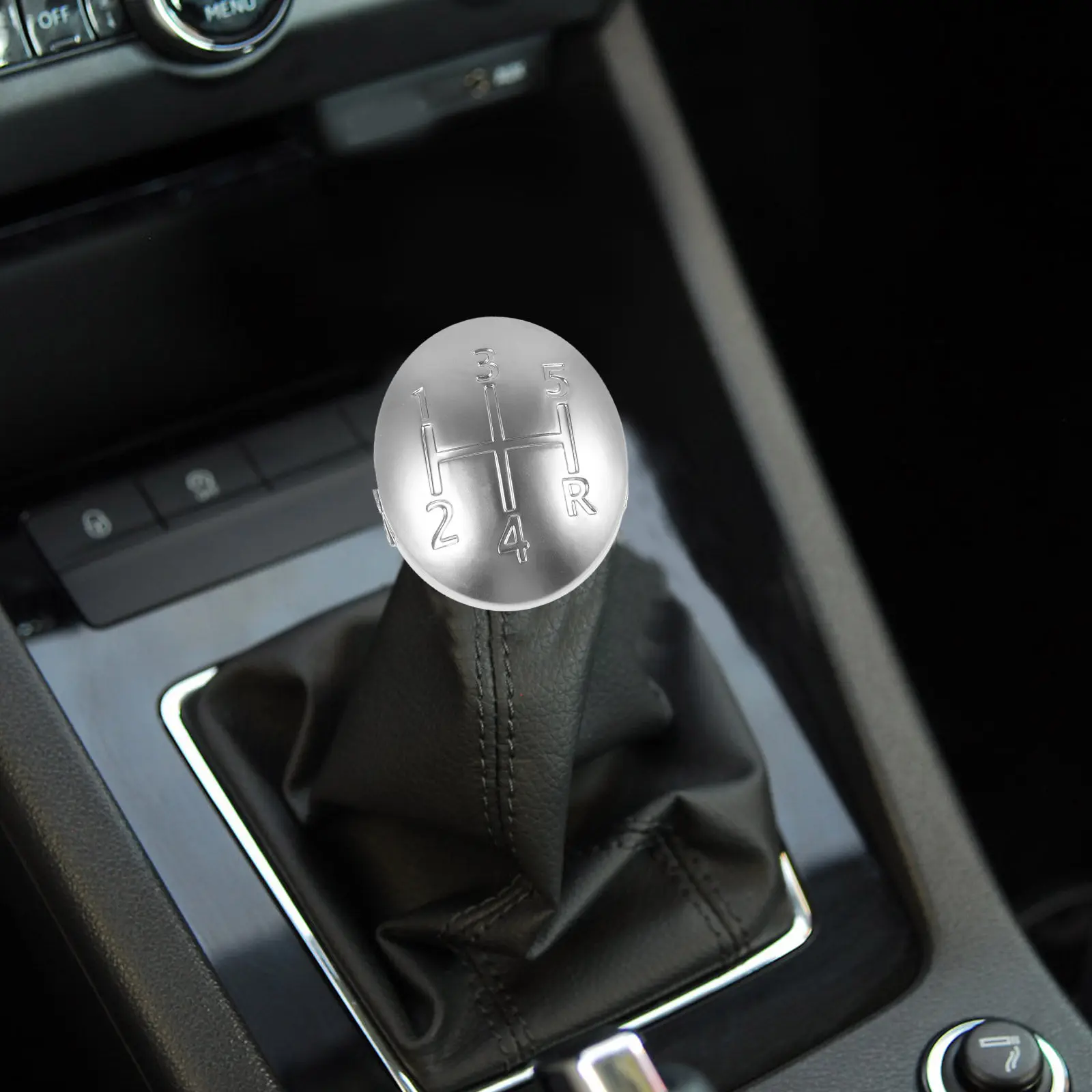 Car Gear Shift Knob Cap Manual 5-Speed Sleek Design Automotive Stick Lever Replacement Part Accessory for Vehicle Interior