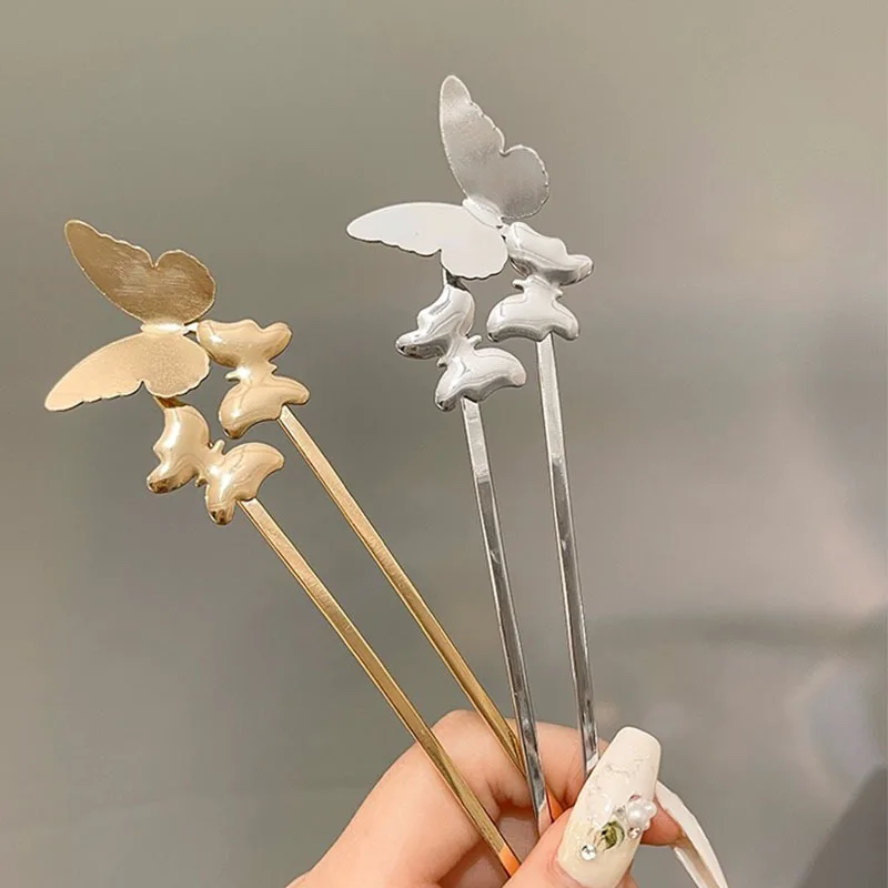 

High-end, niche and simple butterfly hairpin high bun accessory, with a sweet and cool style, is a versatile headwear