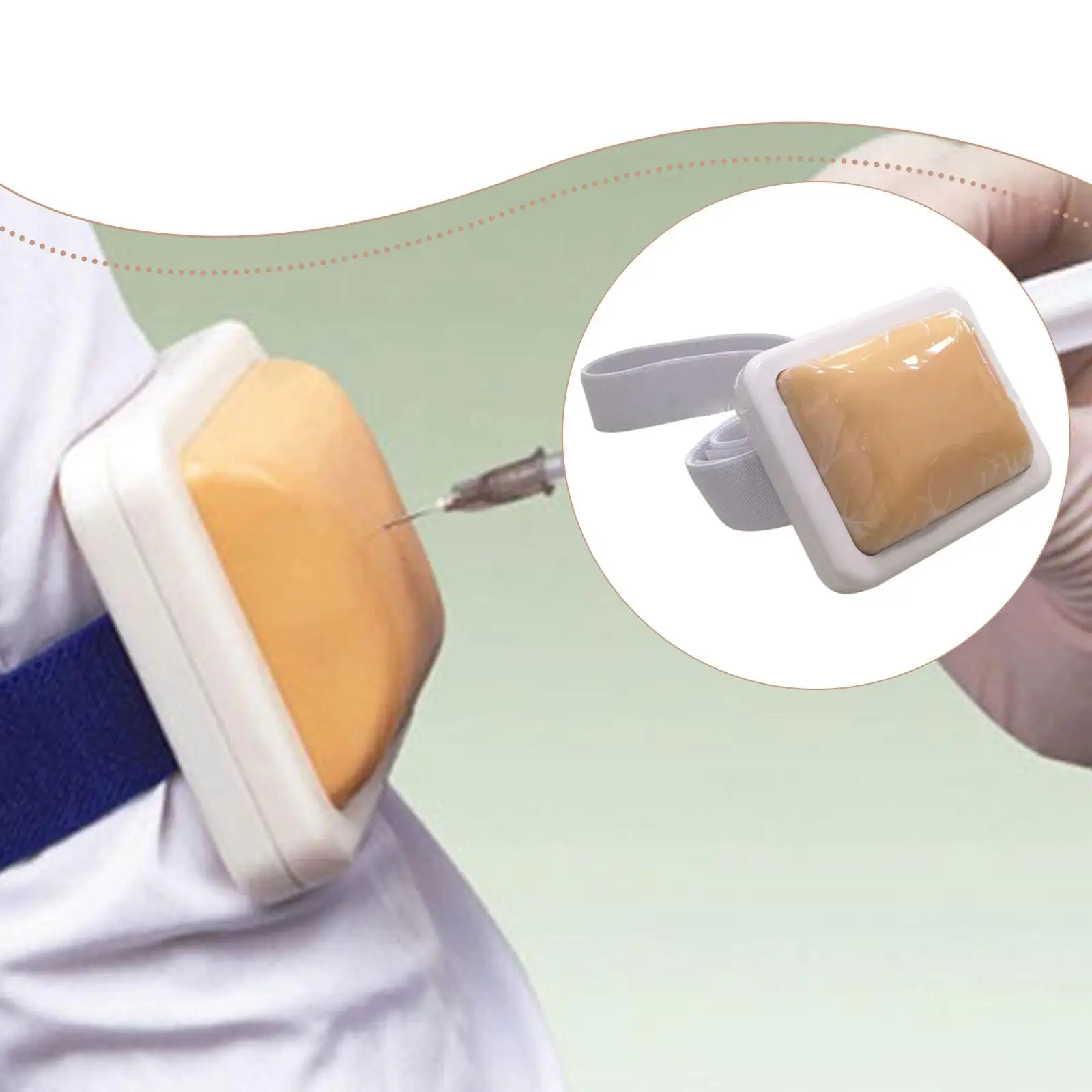 Intramuscular Training Model Pad Lifelike Texture Soft Skin Practice Tool for Medical Education