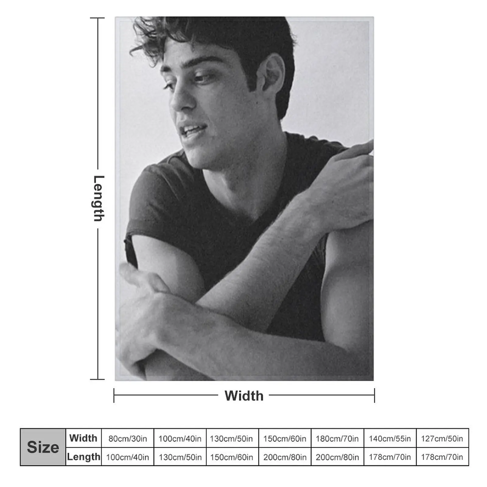 Noah Centineo B&W Throw Blanket Beautifuls Extra Large Throw Blankets