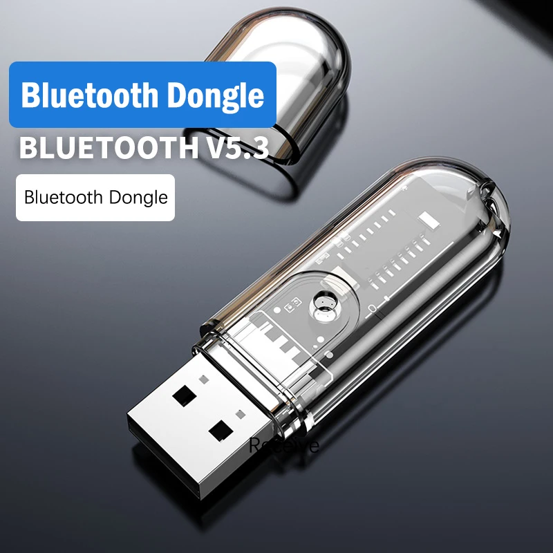 

USB Bluetooth Adapter 5.3 For Wireless Speaker Audio Mouse Bluetooth Dongle USB Adapter Bluetooth Receiver Transmitter