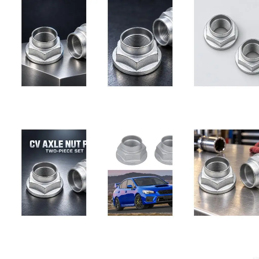 902170049 CV Axles Nut Set, 2 Replacement Fasteners with Internal Threads and Flanged Six-Sided Structure for Wheel-End D7YA