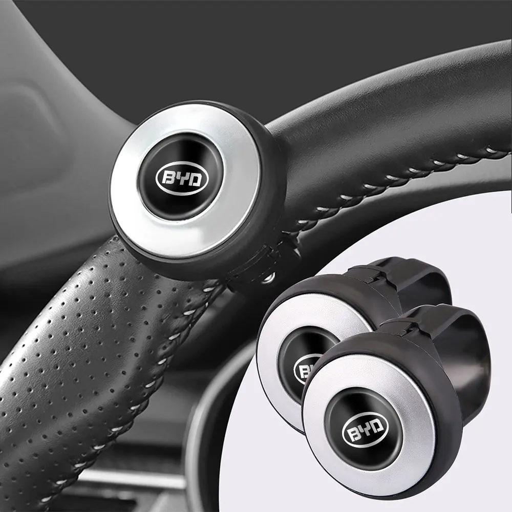 BYD Logo Steering Wheel Booster Assist Knob 360° Rotatable For Atto 3 Seal Dolphin Han Tang Song Yuan Easy‑Turn Driving Interior