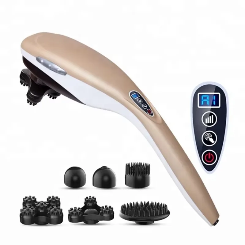 Cordless Rechargeable Handheld Infrared Percussion Body Massager Electric Hand Held Dolphin Vibrator Vibration Massage Hammer