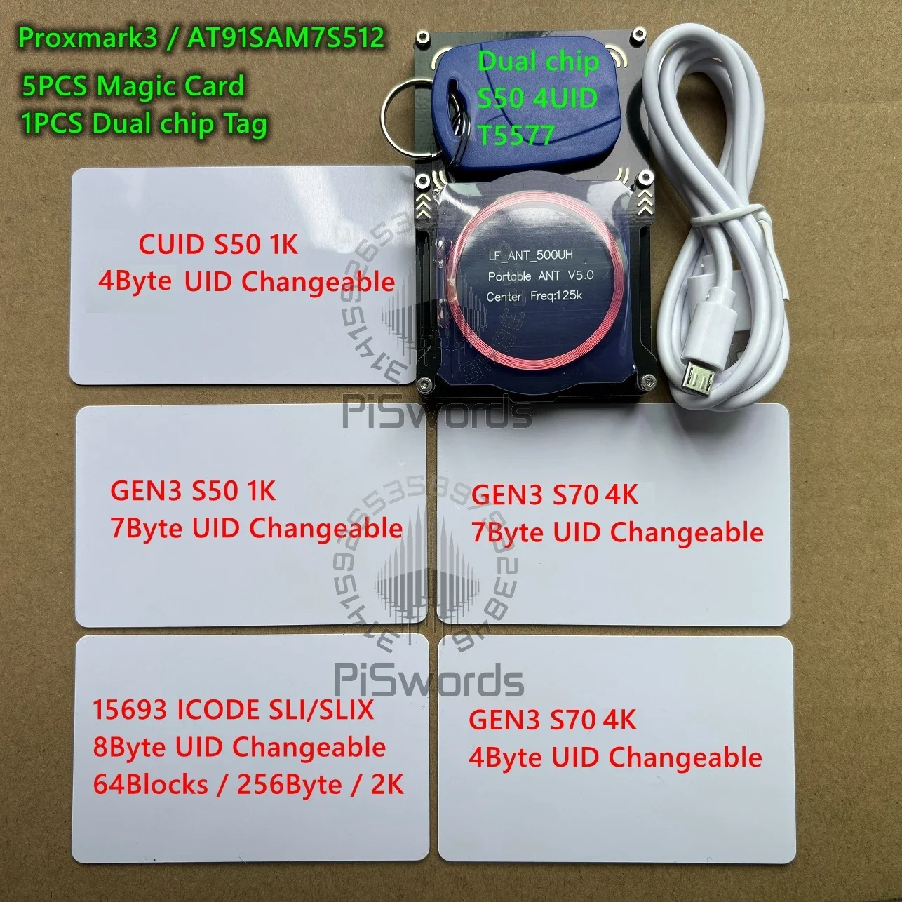 Наборы Proxmark3 Proxmark 3.0 Easy PM3 Reader Writer ICEMAN Прошивка с CUID GEN3 S50 S70 7 байт UID 15693 China Magic Card