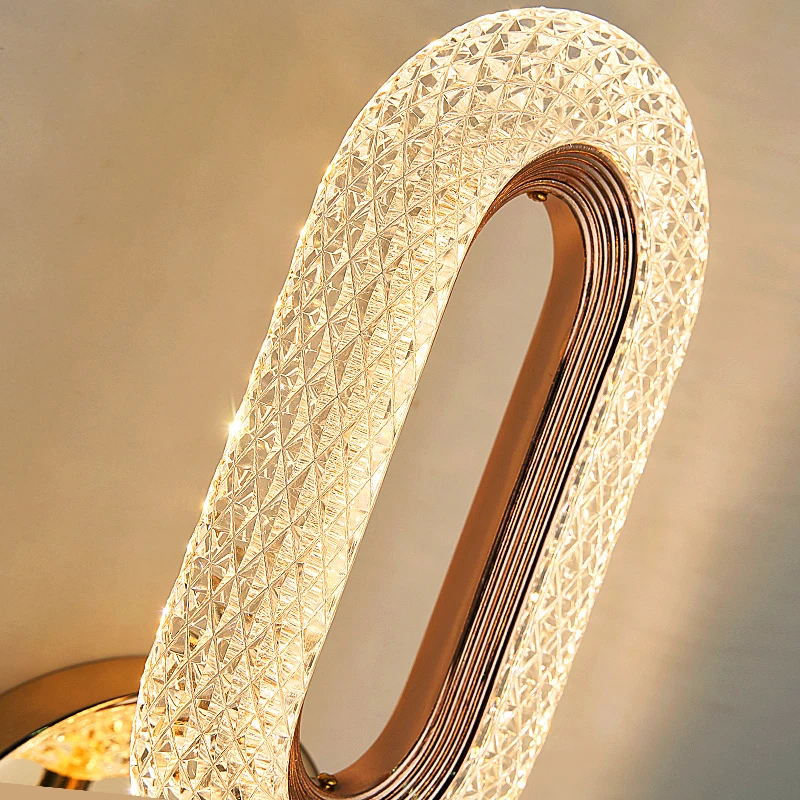 Luxurious Ellipse LED Wall lamp AC110V-260V 12W Corridor Balcony Creative Staircase Bedroom Bedside Crystal texture Wall Light