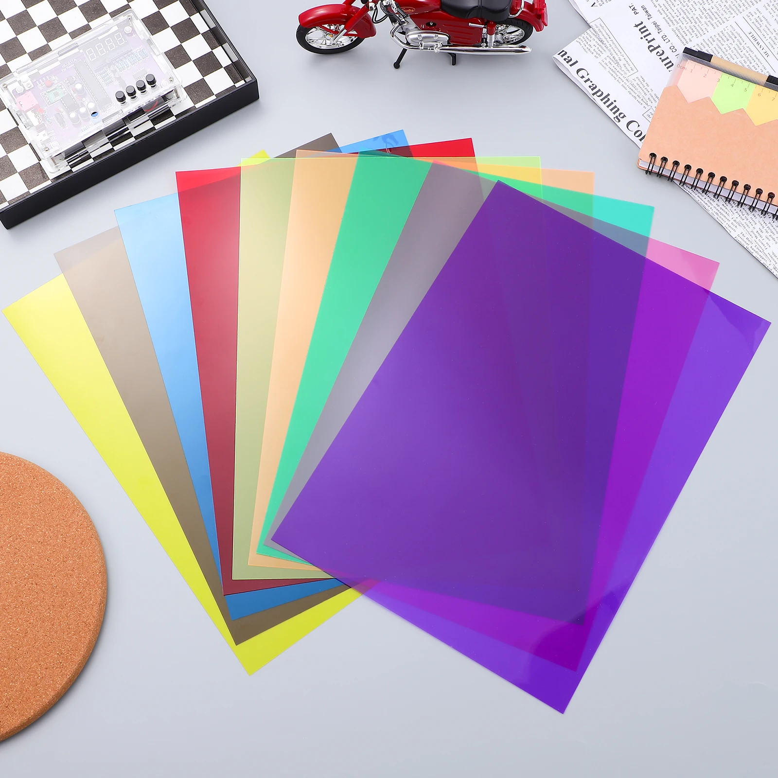 

9pcs Flash Gels Transparent Sheets for Strobe LED Light Camera Filters Gel Change Balance Gel Filter Sheets Photo Studio