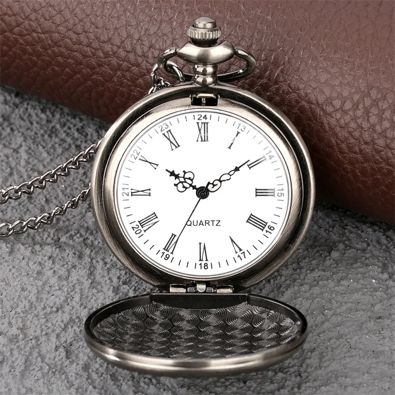 Antique Cute Cat Head Pattern Pocket Watch Roman Numeral Quartz Clock for Men Women Sweater Pendant Chain Cartoon Animal Gift