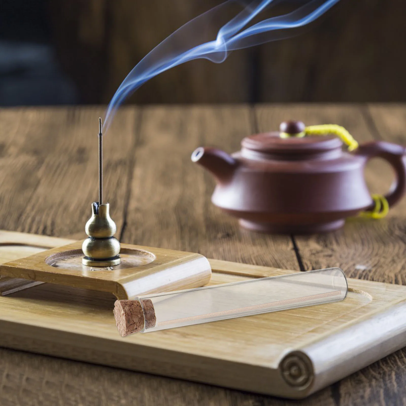 

40Pcs Clear Lab Test Tubes Flat Bottom Glass Containers with Natural Cork Stopper for Liquid Samples Crafts Scientific