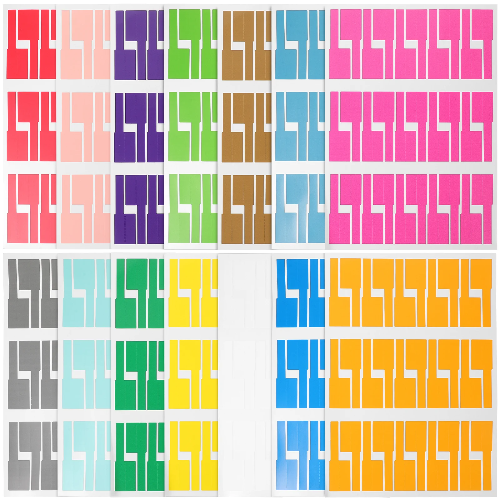 

14 Sheets Colorful Cable Labels Self-Adhesive Wire Tags Stickers Cord Organizers Identification for Office Electronics School