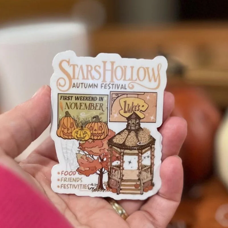 

Gilmore Girl Starry Sky Valley Autumn Festival Водонепроницаемая виниловая наклейка - прочные наклейки, подходят для ноутбука, автомобиля