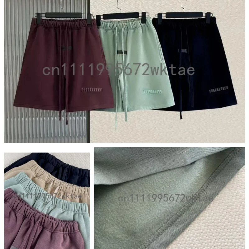 

Мужские повседневные шорты оверсайз FW23 с двойной линией и силиконовыми буквами, люксовый дизайн, хлопковые шорты для пар в стиле High Street