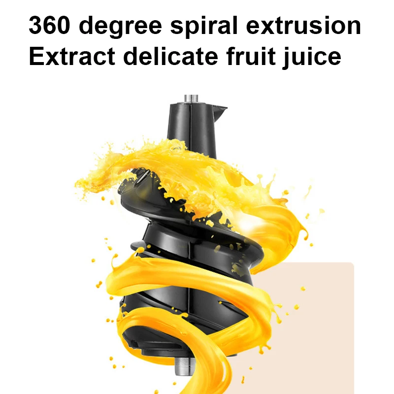 Residue Separation Extractor Original Juice Machine Household Automatic Slow Cold Press Large Caliber Orange Juicer Machine 110V