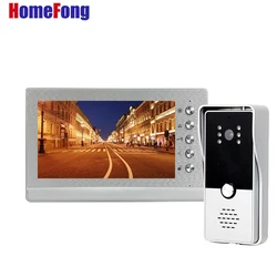 Homefong-Kit de intercomunicador para teléfono de puerta, dispositivo de vídeo de 7 pulgadas con unidad exterior, cámara de timbre, desbloqueo HD, monitoreo de vista de conversación, acceso diurno y nocturno