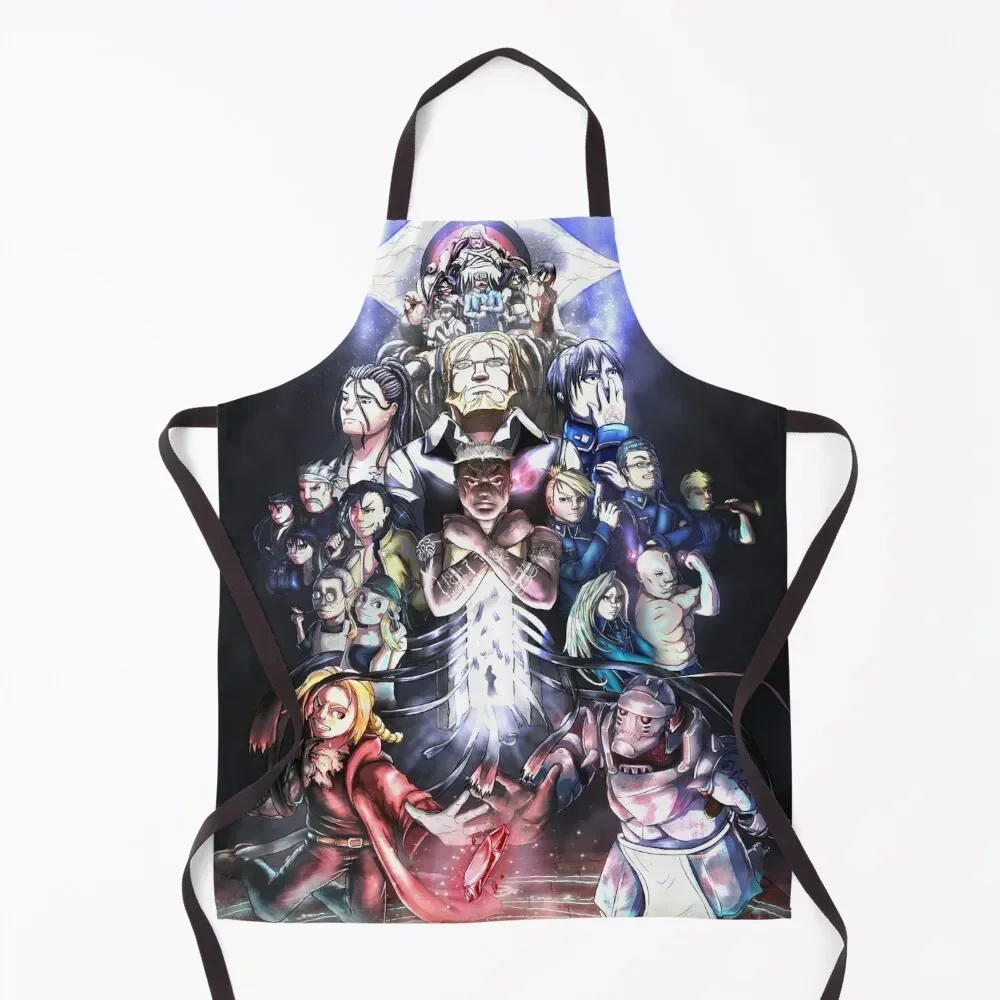 

Постер фильма «Стальной алхимик» (золотой назвал) Фартук Кухня Мужчина в японском стиле для девочки Фартук