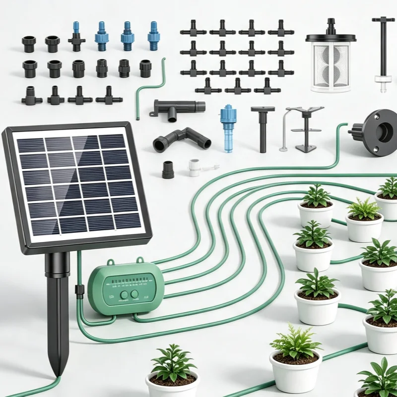 Smart Garden Click And Grow - Intelligente druppelirrigatiekit op zonne-energie Ingebouwde 1800mAh