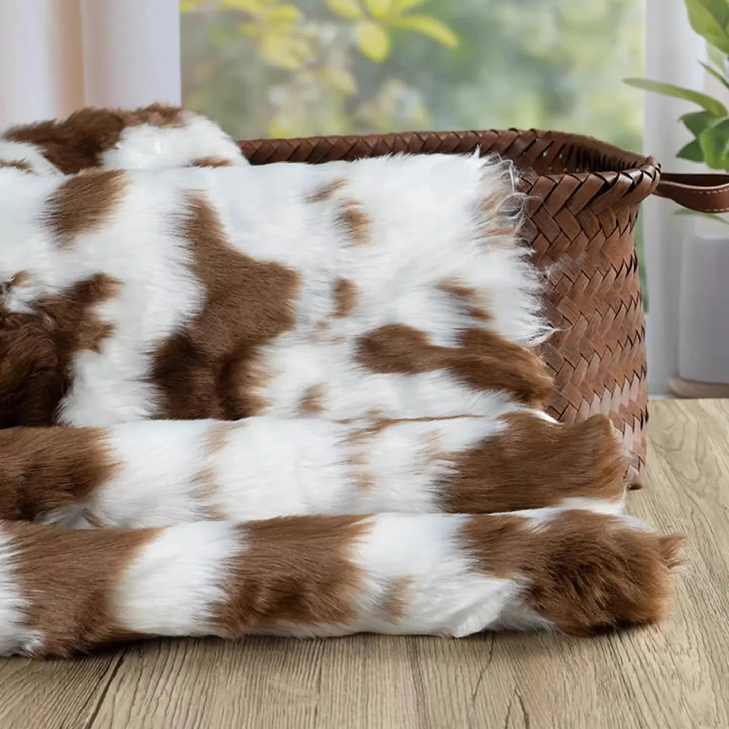 

1yard DIY Coat Doll Bag Hat Cloak Cape fabrics for clothing,2cm leopard print cow short plush Fur Fabric