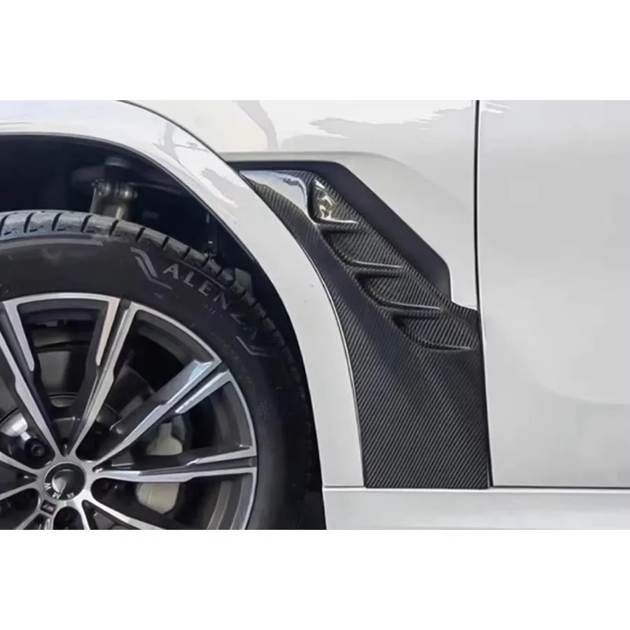 For BMW X6 Series G06 2019+ Carbon Fiber Wind knife Auto Fender Side Air Vent Outlet Cover Trim Fit Upgrade body kit