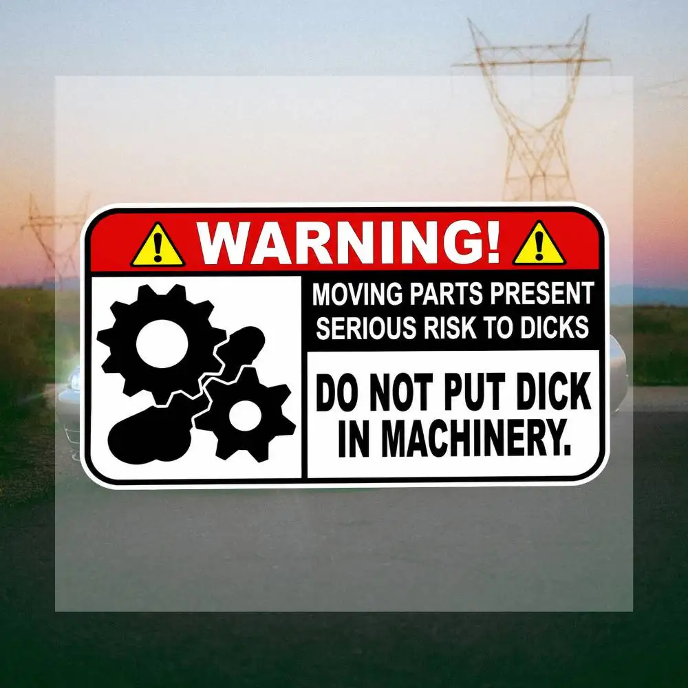 Warning 16cm Creative Sticker Decals For Motorcycle Car Laptop Phone Case Helmet Travel Accessories