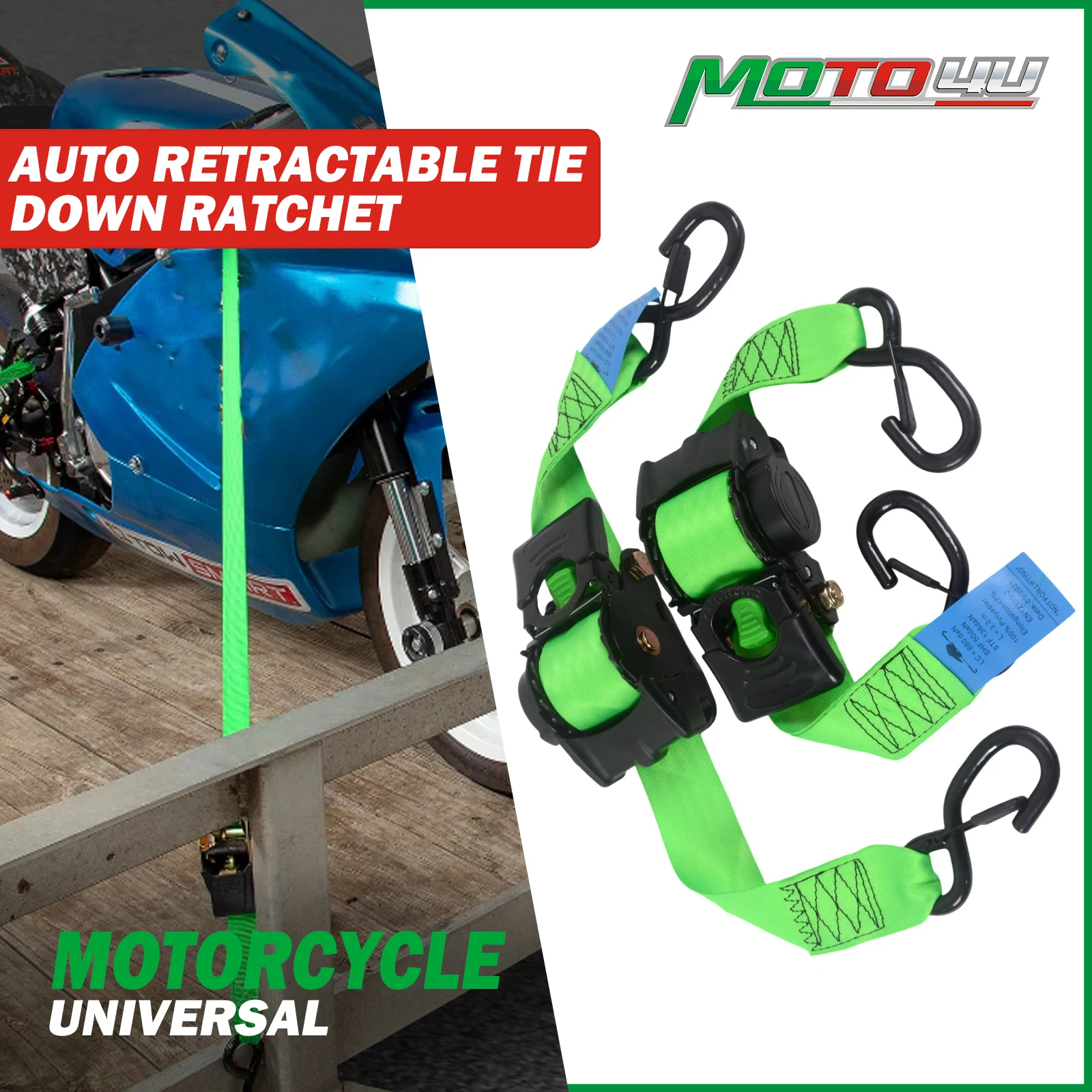 30CM Heavy Duty Retractable Ratchet Tie Down Straps Customized S-hooks For Ship/ATV/Lawn Tractors/Cargo/Box/Jetskiboats/Boats